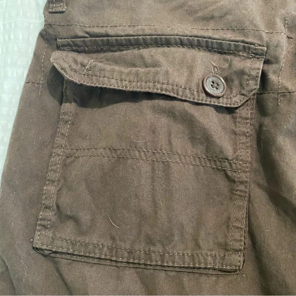 Men's PJ Mark Vintage cotton cargo shorts. Size 38 Chocolate Brown